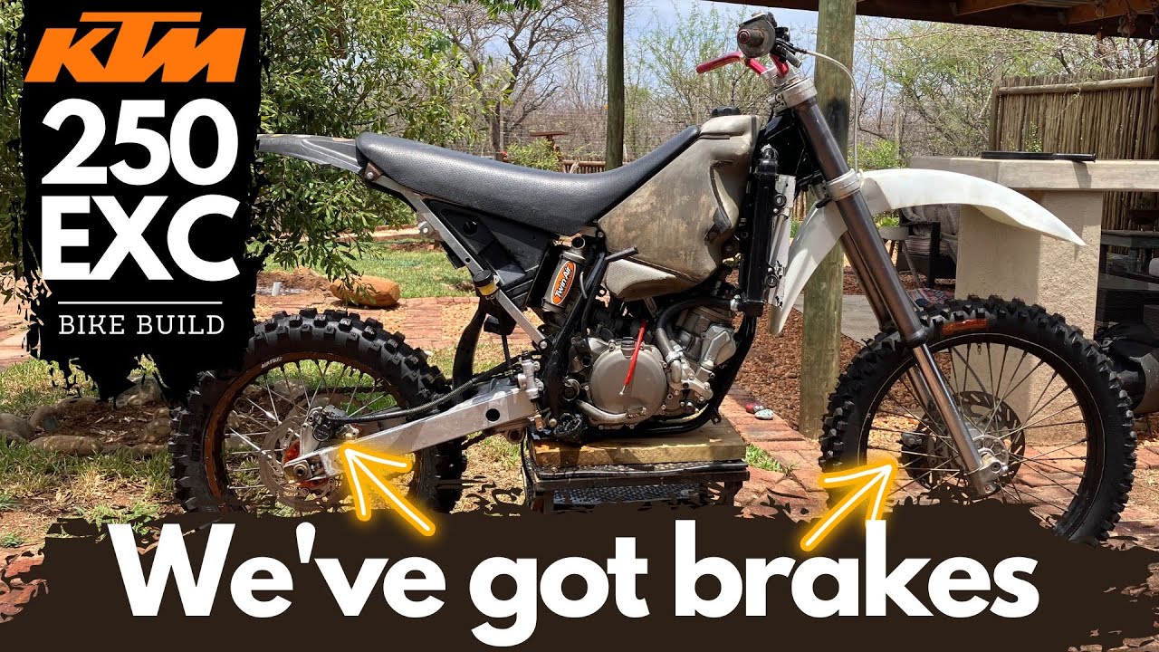 Bleeding Brakes From Dry With a Syringe KTM 250 EXC Bike Build Ep.7
