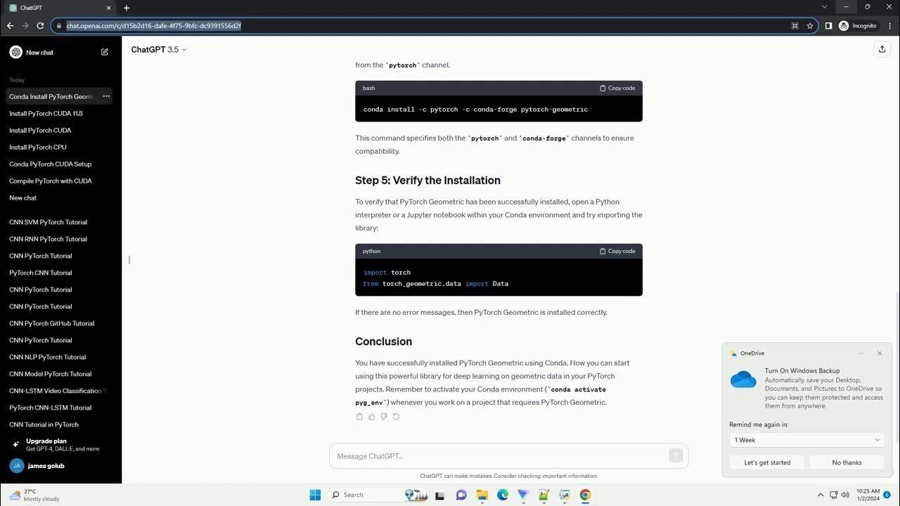 Conda Install Pytorch Geometric