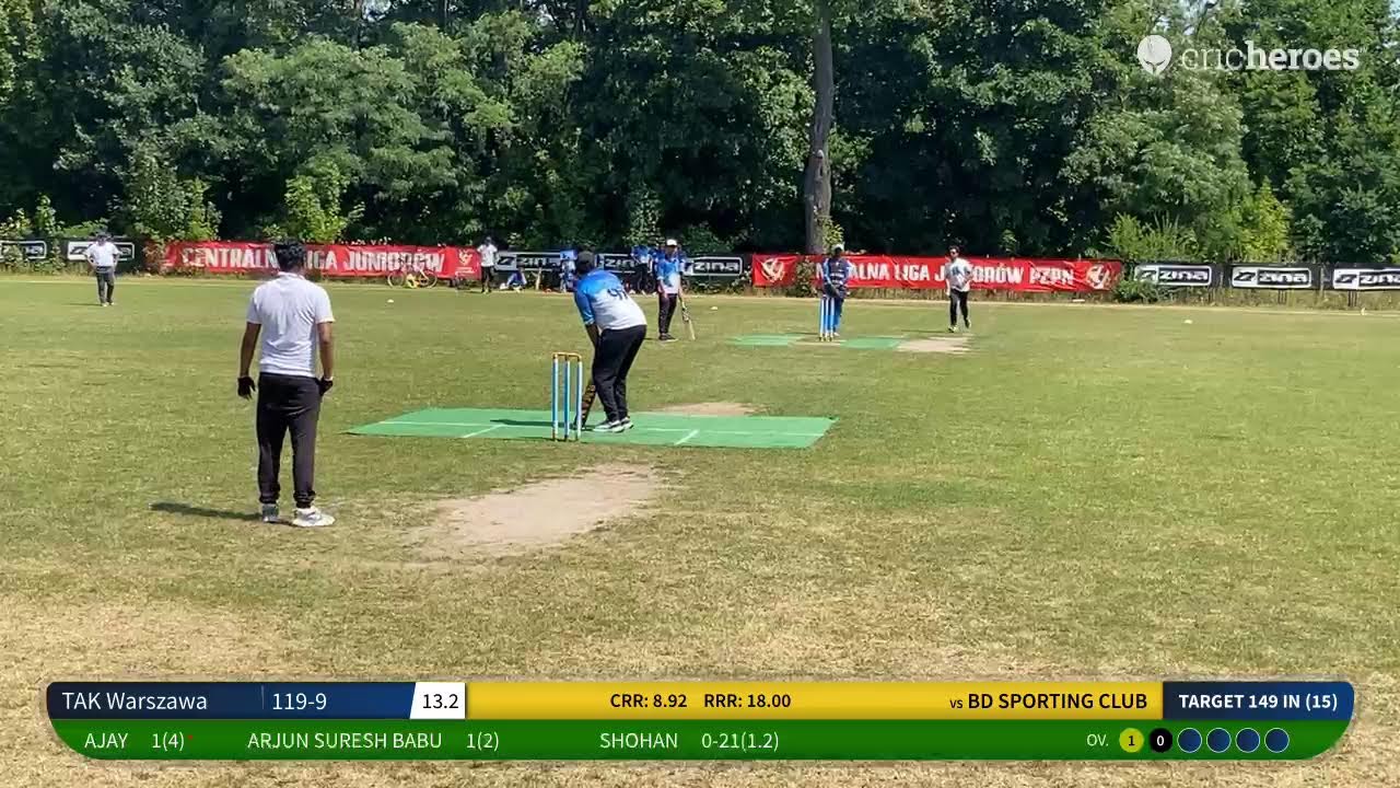 Live Cricket Match BD SPORTING CLUB vs TAK Warszawa 15-Jul-23 0944 AM SCC CHALLENGERS T15 LEA