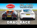 Bugatti Chiron Super Sport v Model S Plaid Track Pack: DRAG RACE