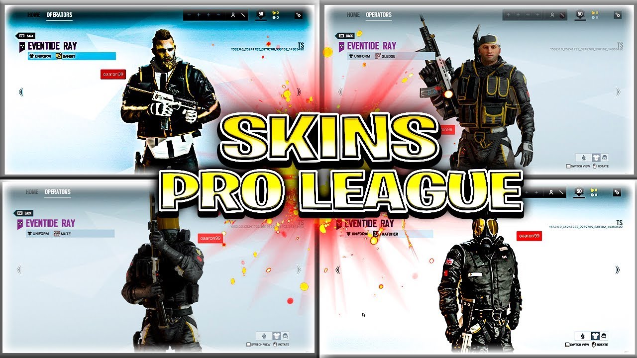 ¡ASÍ SON LAS NUEVAS SKINS DE PRO LEAGUE EN R6! - YouTube