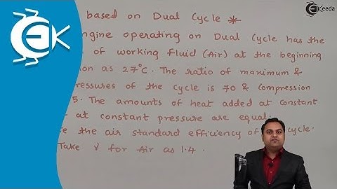 Problem No.4 Based on Dual Cycle in Power Gas Cycle - Gas Power Cycles - Thermodynamics