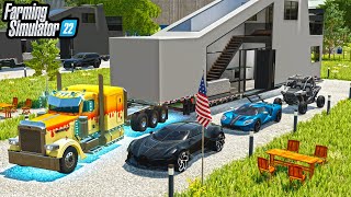 MILLIONAIRE TRAILER PARK! ($18,000,000 BUGATTI, FORD GT) | Farming Simulator 22