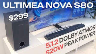ULTIMEA NOVA S80 Soundbar REVIEW - 5.1.2 DOLBY ATMOS - 520W Power! Is this my FAVOURITE SOUNDBAR?!
