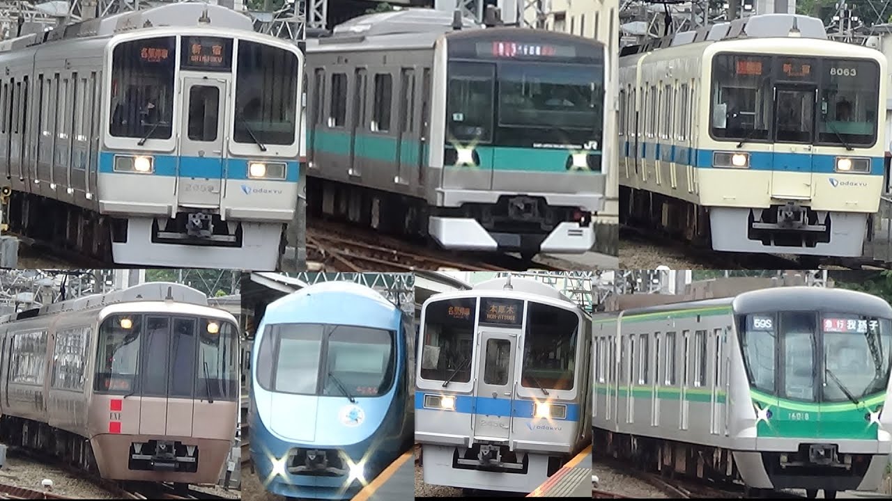 【向ヶ丘遊園駅】小田急線 日中時間帯 走行シーン集　[Mukogaoka-Yuen Station] Odakyu Line Daytime Running Scenes