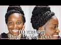 TWO STRAND FLAT TWIST UPDO ON SHORT NATURAL HAIR! // USING MARLEY HAIR // 4C HAIR TUTORIAL