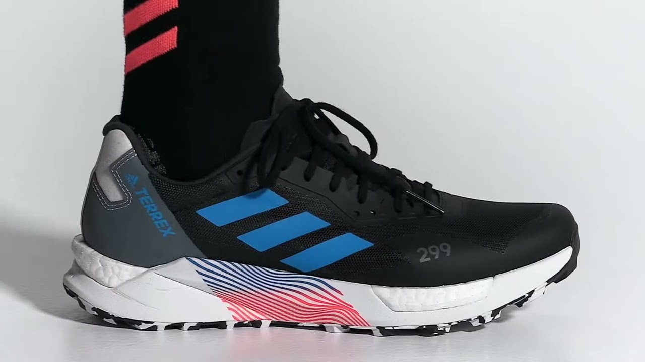 SHOES FOR THE MOUNTAIN TRAILS, MADE IN PART WITH RECYCLED MATERIALS.