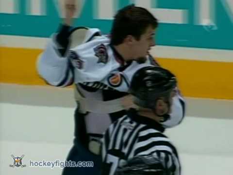 Jean-Francois Jacques vs Kevin Bieksa Dec 4, 2006