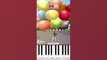 How Many Balloons Does It Take To Fly Mr.Beast? (@TheToonTubers) - Octave Piano Tutorial