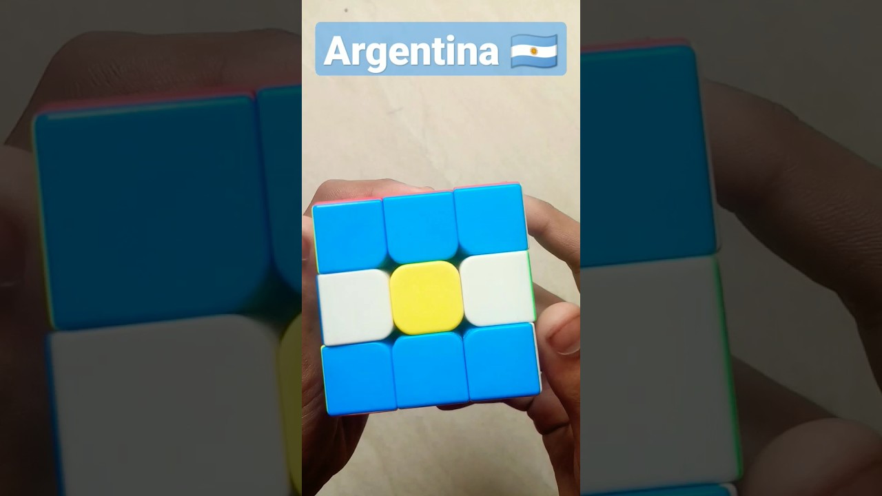 How to Make a Argentina🇦🇷 Flag on Rubik's Cube 
