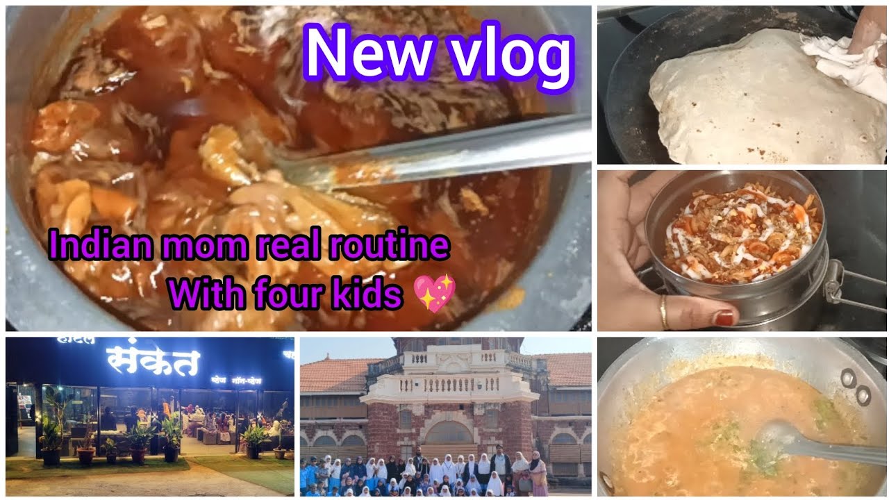 New vlog 💫 daily routine vlog | Mom life ❤️ with 4 kids 💖||school trip ✨