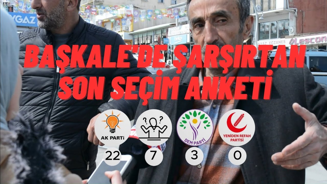 Van Başkale'de Seçime Günler Kala Dem Parti'yi Şoka Uğratan Seçim Anketi.