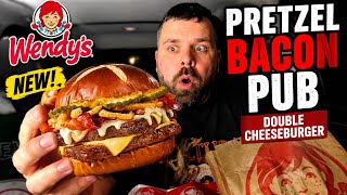 🥨 Wendy’s NEW Pretzel Bacon Pub Burger Is BACK! Worth It