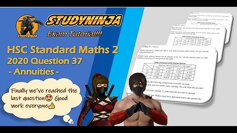 HSC Maths Standard 2020 Question 37 - StudyNinja
