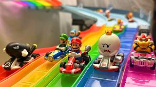 Mario Kart Hot Wheels Rainbow Road Track Championship!