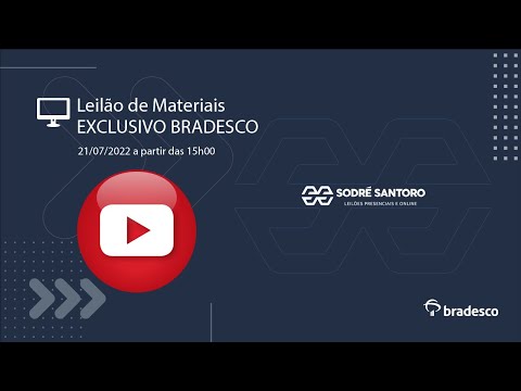 Leilão de Materiais EXCLUSIVO BRADESCO 21/07/2022 - SODRÉ SANTORO LEILÕES