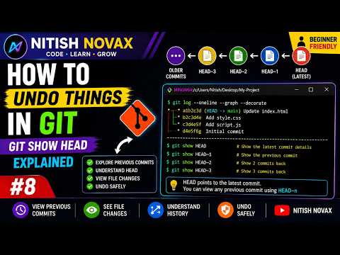 How to Undo Things in Git | Git Show HEAD Explained | #8