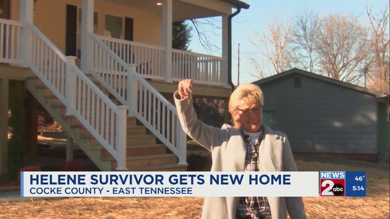 Hurricane Helene survivor from East TN gets new home - YouTube