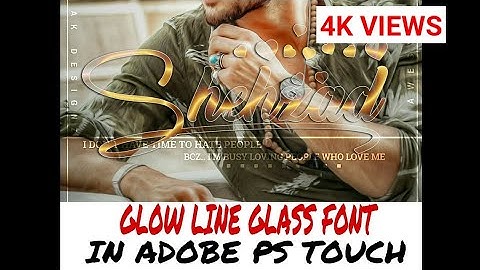 GLOW LINE GLASS FONT LIKE PHOTOSHOP CC IN ANDROID  BY AlII Designz