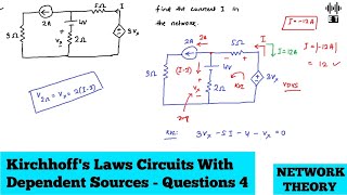 Kirchhoff's Laws | Circuits With Dependent Sources | Questions 4 | Network Theory