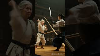 120-Year-Old Japanese Female Karate Master vs Beautiful Kendo Girl Intense 1950s Martial Arts Battle