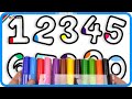 ( Numbers ) Learn Numbers with BIG Marker Pen Coloring Pages / Akn Kids House