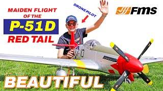 The FMS P-51D Red Tail Mustang is still the BEST!  Maiden Flight