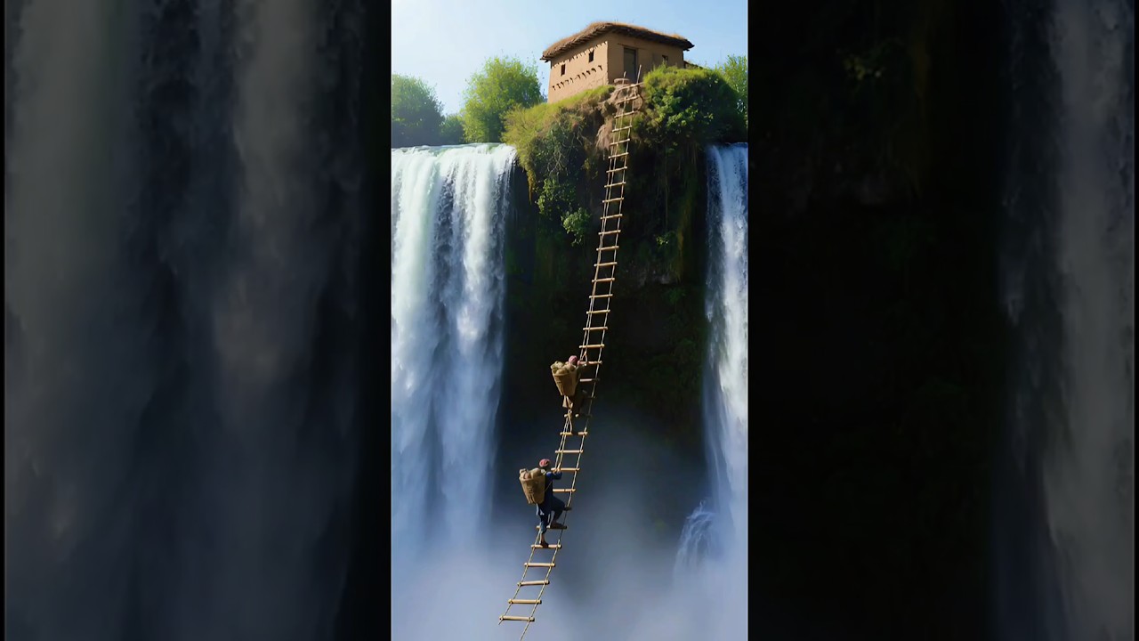 Cliffside Journey to the Hidden Mud House 🌄🏡