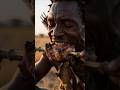 They Hunt & Cook Like THIS?! 🔥 Hadza Tribe Survival Cooking 🍖 #tribalcooking #africanfood