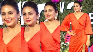 Huma Qureshi Looking Gorgeous In Red Gown Arrive At Sony Liv 2.0 Relanch Party