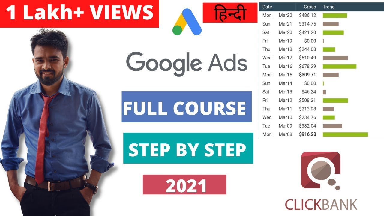 Clickbank Google Ads Course | Step By Step for Beginner | Affiliate Marketing 2022
