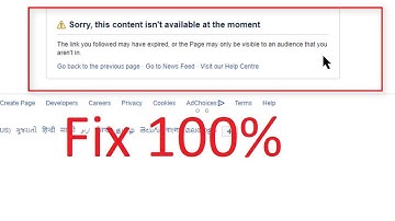 how to Fix - Sorry this content isn