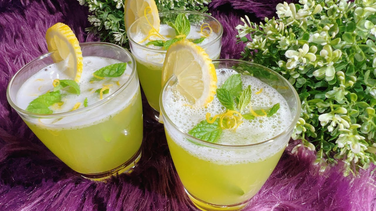طريقه عصير ليمون ونعناع __ fresh lemonade freshly squeezed pour it in a cup YouTube