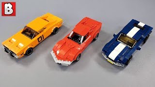 LEGO Mustang Charger and Corvette Custom Cars