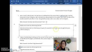Characterization Practice Characterization Practice