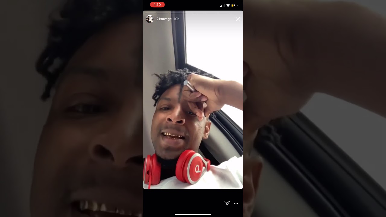 21 savage bumping to Sup Mate by Young Thug featuring  Future