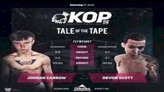 Jordan Carrow vs  Devon Scott Information