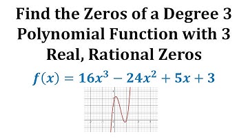 Determine the Factors and Zeros of a Degree 3 Polynomial Function with 3 Real, Rational Zeros