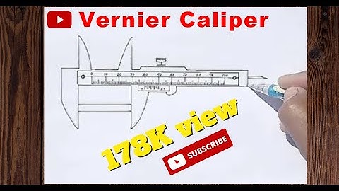 How to draw a Vernier caliper | Vernier caliper drawing |