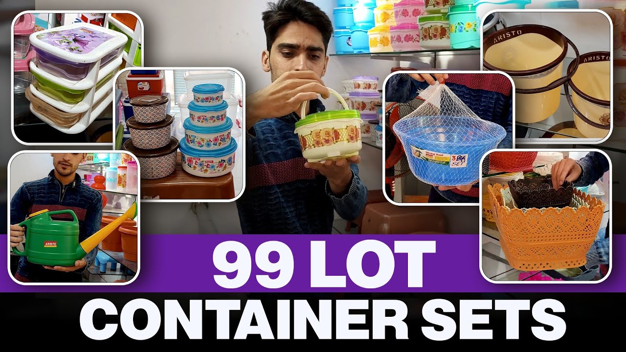 99 Lot Container Set | AR Plastic House | Begum Bazar