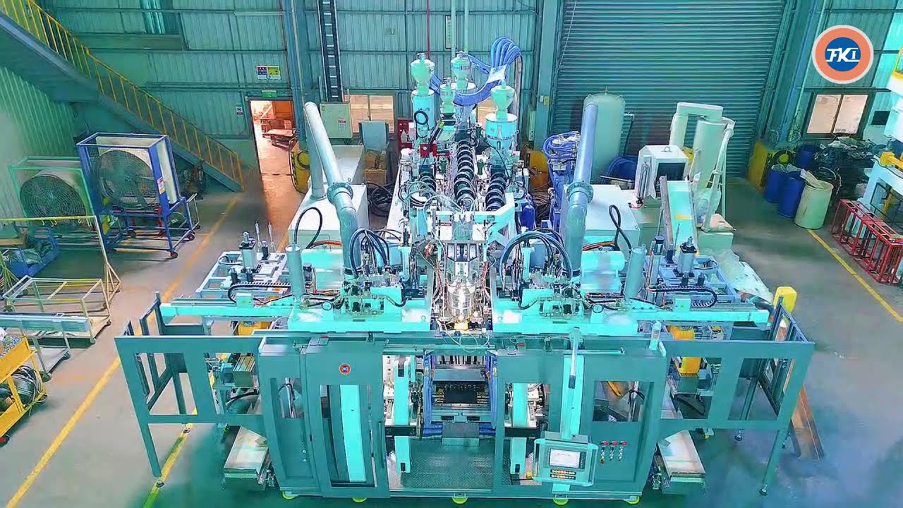 HBA Series, 3 Layer Single Head Double Station Extrusion Blow Moulding Machine Product Oil Container