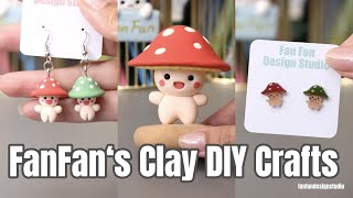 How To Make Mushroom Baby Figures With Air Dry Foam Clay Craft Art Fondant Tutorial
