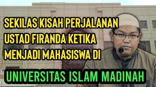 🔴 Kisah perjalanan ustad Firanda saat masih menjadi mahasiswa di universitas Islam Madinah ⁉️