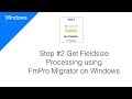 Step 2 get fieldsize processing using fmpro migrator windows