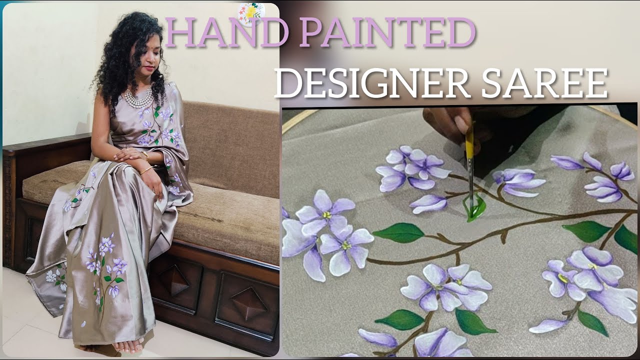 Green - Hand Paint - Sarees: Buy Latest Indian Sarees Collection Online |  Utsav Fashion