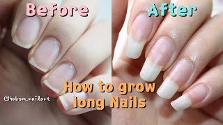 손톱 기르는 방법! 손톱 C커브 만들기 - 젤랩핑 맨손톱 변화 과정 How to grow long beautiful Nails - Gel Wrap