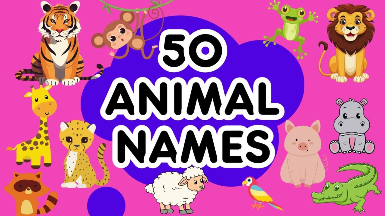 50 Animal Names and Sounds for Kids 🐶🦁🐘 Kids Rhymes | Let's Dance Together! - Kids Song for Toddlers