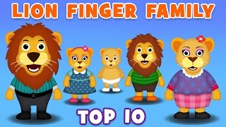 Lion Finger Family Collection | Top 10 Finger Family Collection | Daddy Finger Rhyme