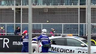 THE BEND V8 SUPERCARS CRASH AT START LINE 31/7/22