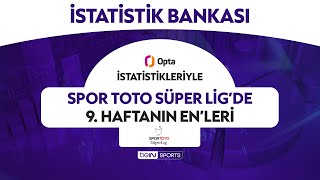 Spor Toto Süper Ligde 9. haftanın enleri  | İstatistik Bankası